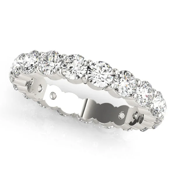 Tennis - Style Women's Rings with a Row of Round Diamonds in PlatinumCharlene Women's Diamond Double Prong Eternity Wedding Ring