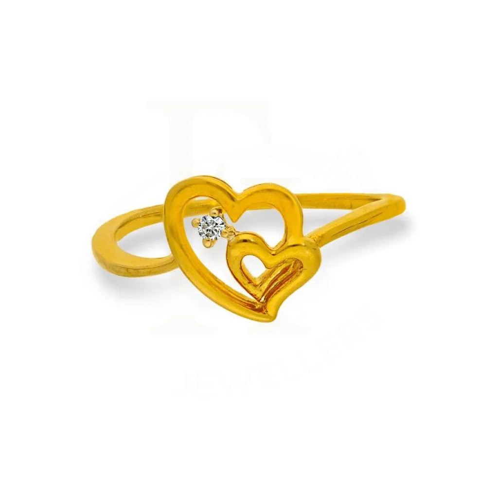 Cluster - Style Women's Diamond Rings with Multiple Small Diamonds Arranged in a Stunning PatternDiamond Solitaire in Twisted Twin Hearts Shaped Ring in 18KT Gold - FKJRN18K2145