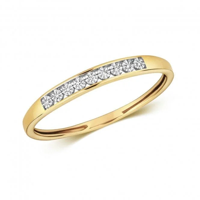 Pearl - Adorned Fashion Rings in Gold - Tone Alloy for a Sophisticated LookDiamond Jewellery 9ct Gold Diamond Illusion Eternity Ring RD693