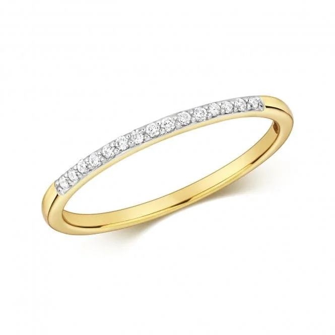 Open - Band Fashion Rings in Sterling Silver with Gemstone InlaysDiamond Jewellery 9ct Yellow Gold Diamond Eternity Ring RD804