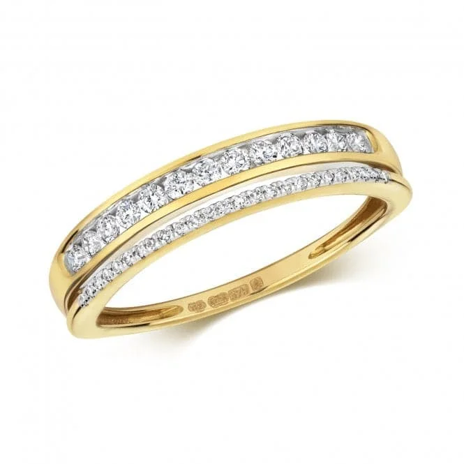 Statement - Making Fashion Rings in Gold - Plated Brass with Oversized Cubic Zirconia StonesDiamond Jewellery 9ct Yellow Gold Split Eternity Ring RD802