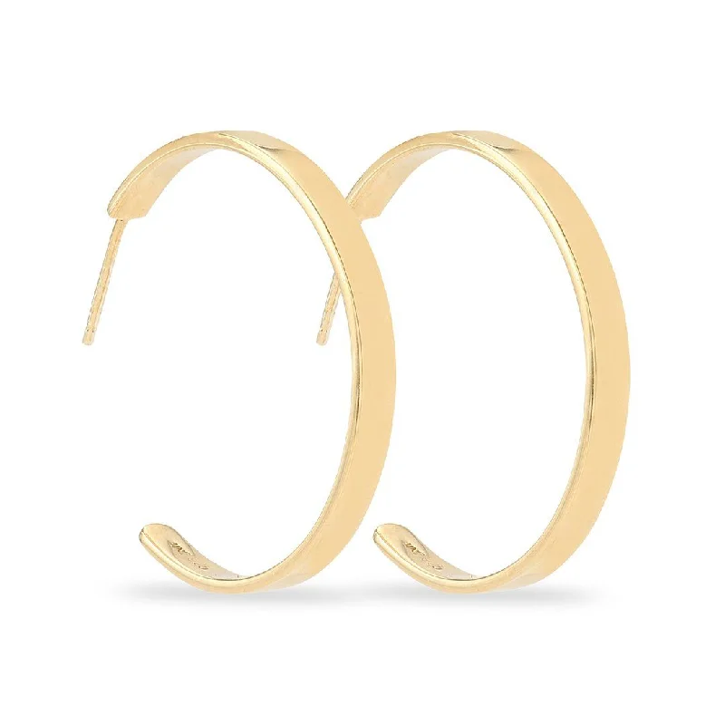 Lightweight hoop earringsRhythm Medium Gold Plated Hoop