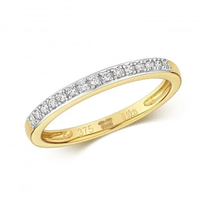 Open - Band Fashion Rings in Sterling Silver with Gemstone InlaysDiamond Jewellery 9ct Claw Set Eternity Gold Rings with 15 Diamonds RD567