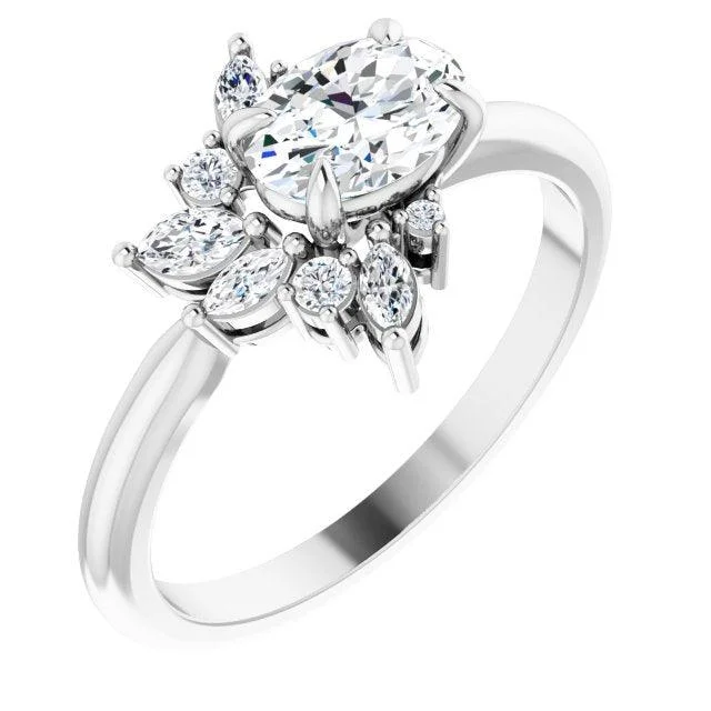 Signature - Design Women's Diamond Rings with a Brand - Specific Pattern and High - Quality DiamondsJDTKSP-124357