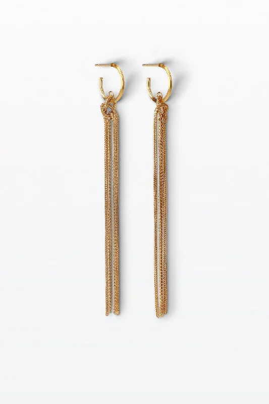 Everyday hoop earringsStrata 03 18K Gold Plated Earrings