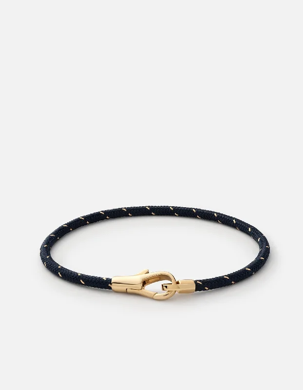 Minimalist Women's Rings with a Single Pearl in 14K Gold - Plated BandsKnox Rope Bracelet, Gold Vermeil