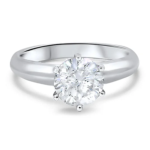 Tennis - Style Women's Diamond Rings with a Continuous Row of Diamonds for a Classic and Versatile Look1.67ct Diamond Solitaire Ring in Platinum F SI2