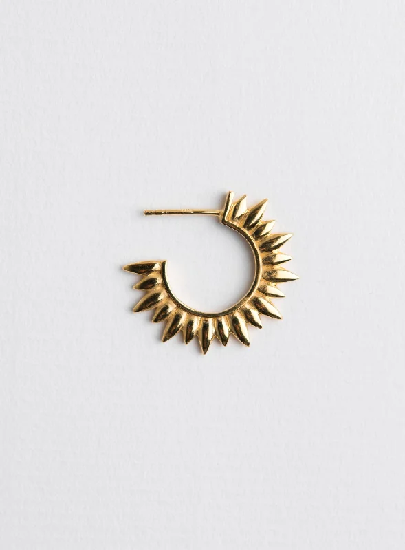 Vintage hoop earringsSun 14K Gold Plated Hoop