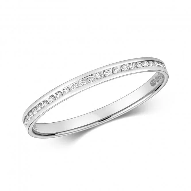 Open - Band Fashion Rings in Sterling Silver with Gemstone InlaysDiamond Jewellery 9ct Yellow Gold Half Eternity Ring RD583W