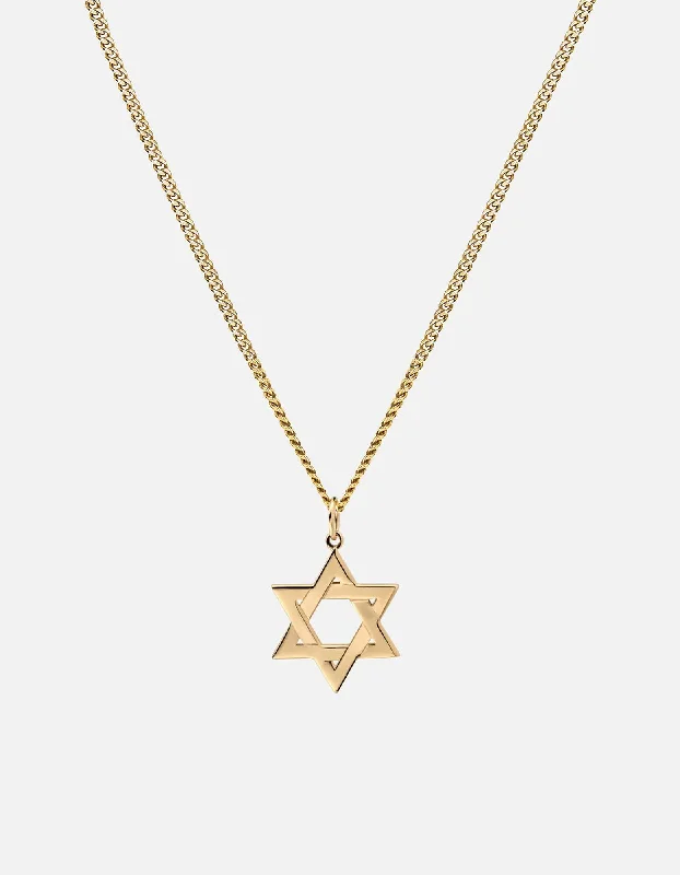 Art Deco - Inspired Women's Rings with Geometric Shapes in 14K GoldStar of David I Necklace, 14k Gold