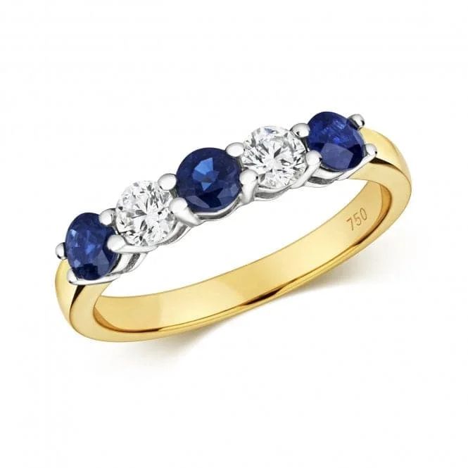 Enamel - Coated Fashion Rings in Bright Colors with Animal - Print PatternsDiamond And Sapphire Claw Set Eternity Ring RDQ444S