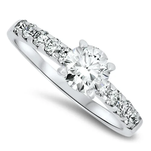 Marquise - Cut Women's Diamond Rings in Palladium for a Unique and Elongated Shape1.10ct Diamond Engagement Ring in 18ct White Gold Handmade F/G VS2