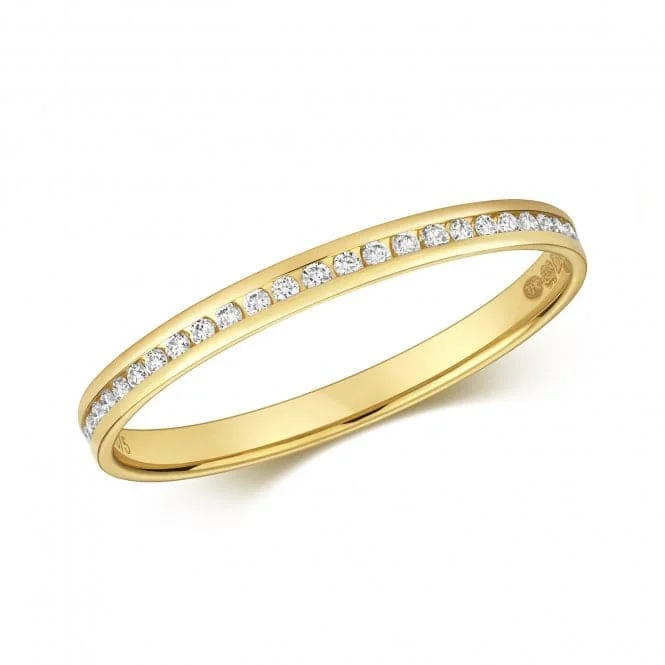 Pearl - Adorned Fashion Rings in Gold - Tone Alloy for a Sophisticated LookDiamond Jewellery 9k Yellow Gold Diamond Half Eternity Rings RD583