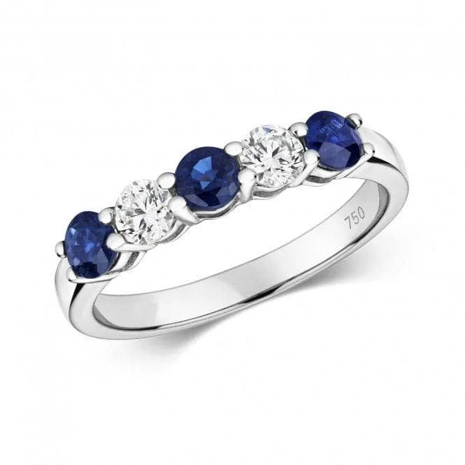 Textured Fashion Rings in Pewter with Hammered and Embossed SurfacesDiamond And Sapphire Claw Set Eternity Ring RDQ444WS