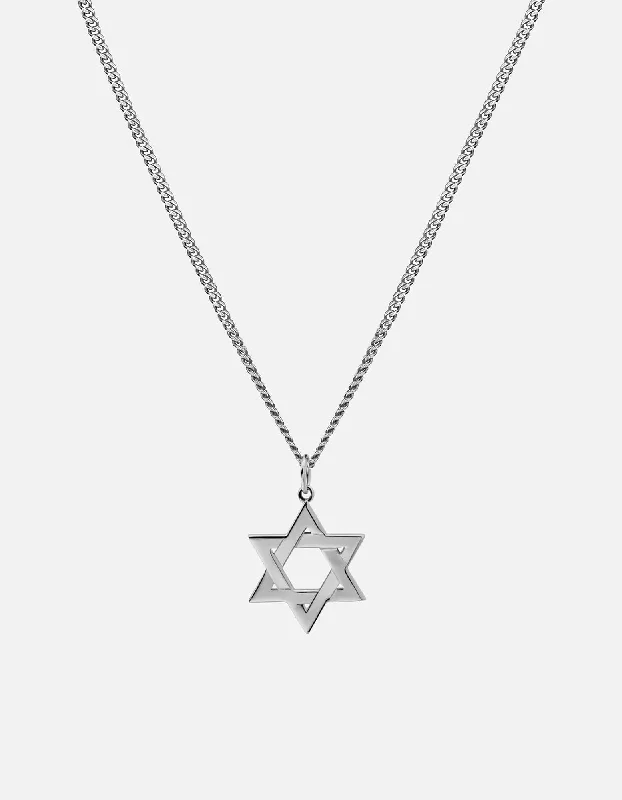 Diamond - Encrusted Women's Rings for Special Occasions in 18K GoldStar of David I Necklace, Sterling Silver