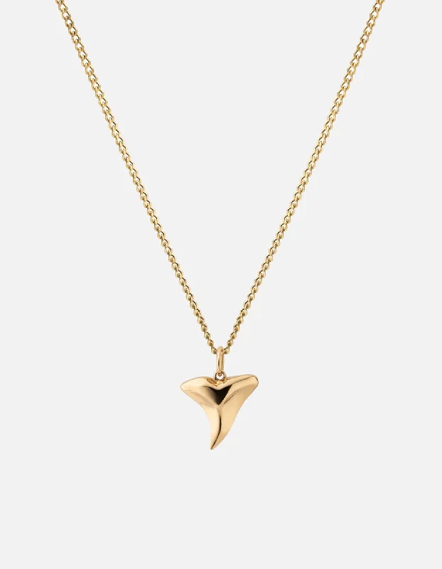 Women's Rings with Hidden Compartments for Secret KeepsakesShark Tooth Necklace, Gold Vermeil