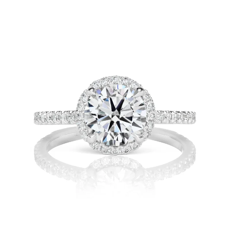 Princess - Cut Women's Diamond Rings in White Gold with a High - Clarity Diamond for a Modern LookTERRA 2 CARAT ROUND CUT D COLOR VVS2 CLARITY DIAMOND ENGAGEMENT RING 18K WHITE GOLD GIA CERTIFIED 2 CT D VVS2 BY MIKE NEKTA