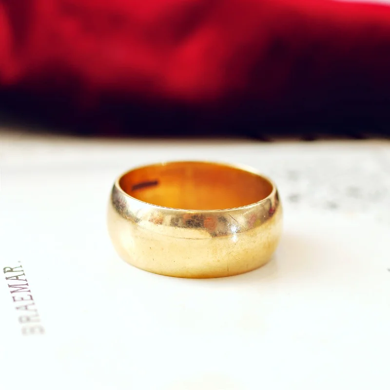 Enamel - Coated Women's Rings in Bright, Bold ColorsVintage Date 1972 9ct Gold Wedding Band