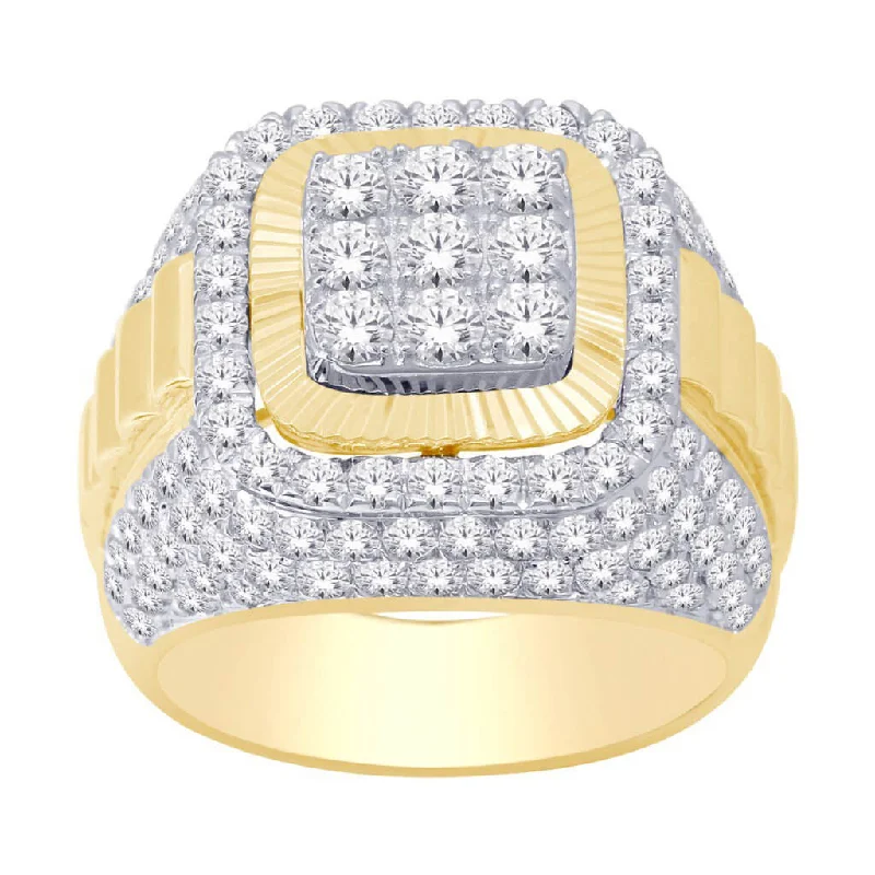 Art Deco - Inspired Women's Diamond Rings with Geometric Designs and Baguette - Cut Diamonds10K 3.47-3.53CT D-MENS RING