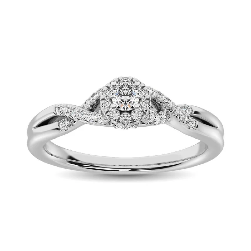 Women's Solitaire Diamond Rings with Round - Cut Diamonds and Platinum Settings for an Elegant EngagementDiamond 1/4 ct tw Round Cut Engagement Ring