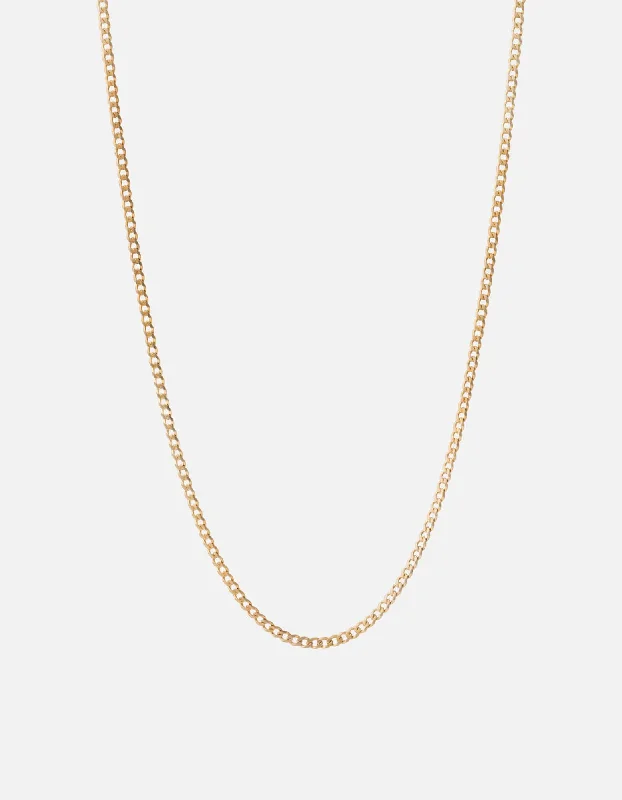 Diamond - Encrusted Women's Rings for Special Occasions in 18K GoldMini 3mm Chain Necklace, 14k Gold