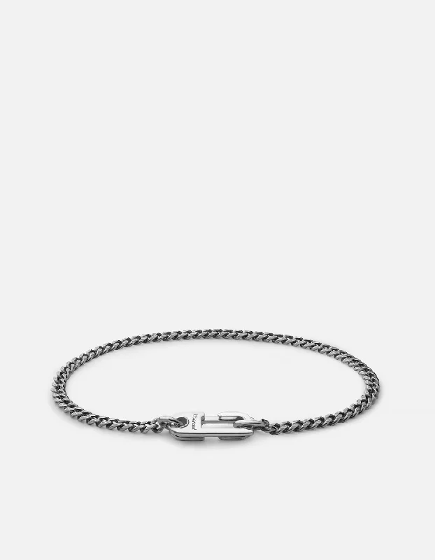 Tennis - Style Women's Rings with a Row of Round Diamonds in PlatinumAnnex Cuban Chain Bracelet I, Sterling Silver