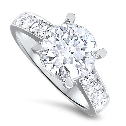 Marquise - Cut Women's Diamond Rings in Palladium for a Unique and Elongated Shape2.41ct Diamond Engagement Ring D Colour VVS1 Clarity in 18ct White Gold