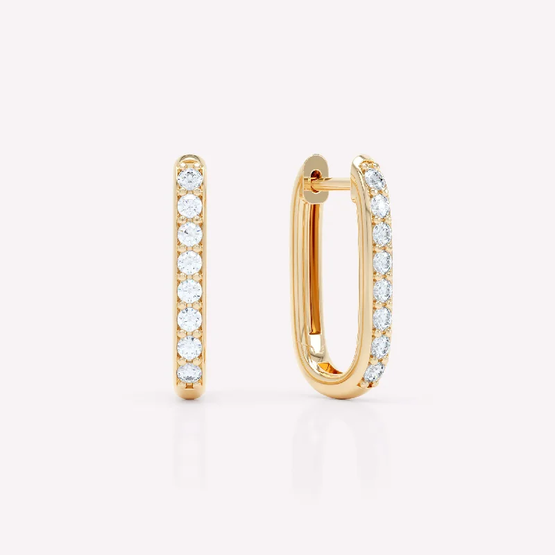 Minimalist hoop earringsAllday 14K Gold Huggies w. Diamonds