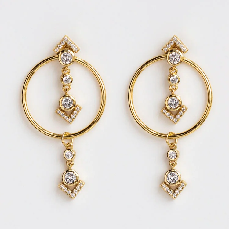 Magnetic - closure drop earrings for easy wearingKahleesi Earrings