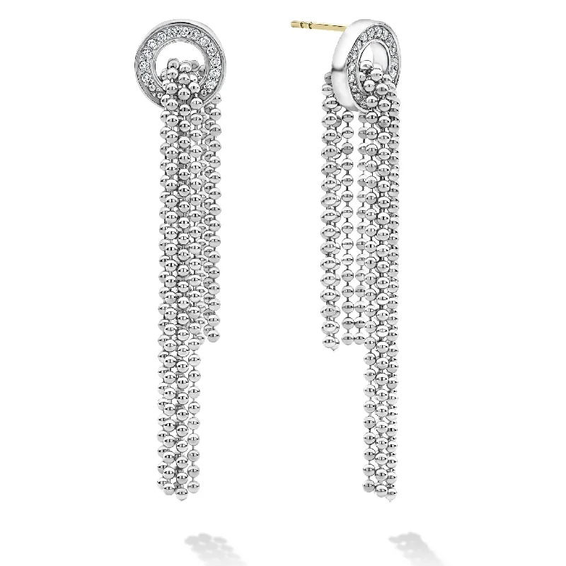 Crystal - adorned drop earrings for a glamorous lookCaviar Spark Cascading Caviar Diamond Earrings