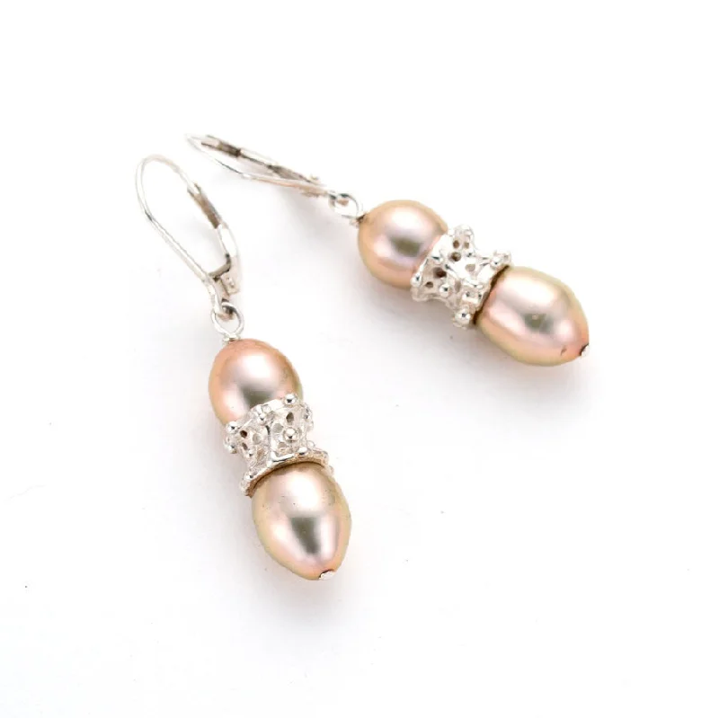 Everyday - wear drop earrings in simple and elegant designsDouble Pearl Cap Earring