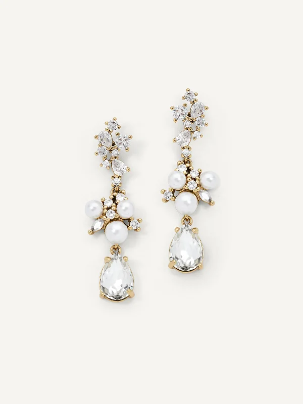 Two - tone drop earrings with a combination of metalsBlair Drops