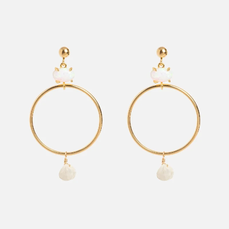 Gold - plated drop earrings with a modern twistAzuu Earrings