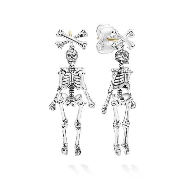 Topaz drop earrings in various shades of yellow and blueRare Wonders Skeleton Drop Earrings