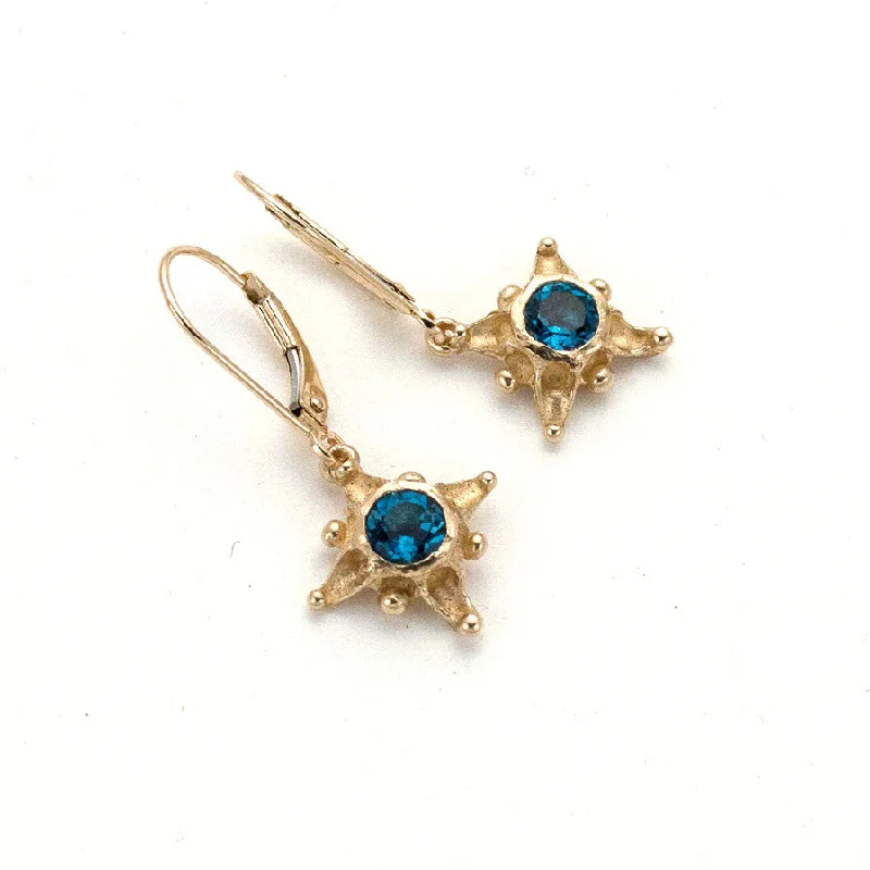 Moonstone drop earrings for a dreamy and ethereal look14kt- Star Earrings