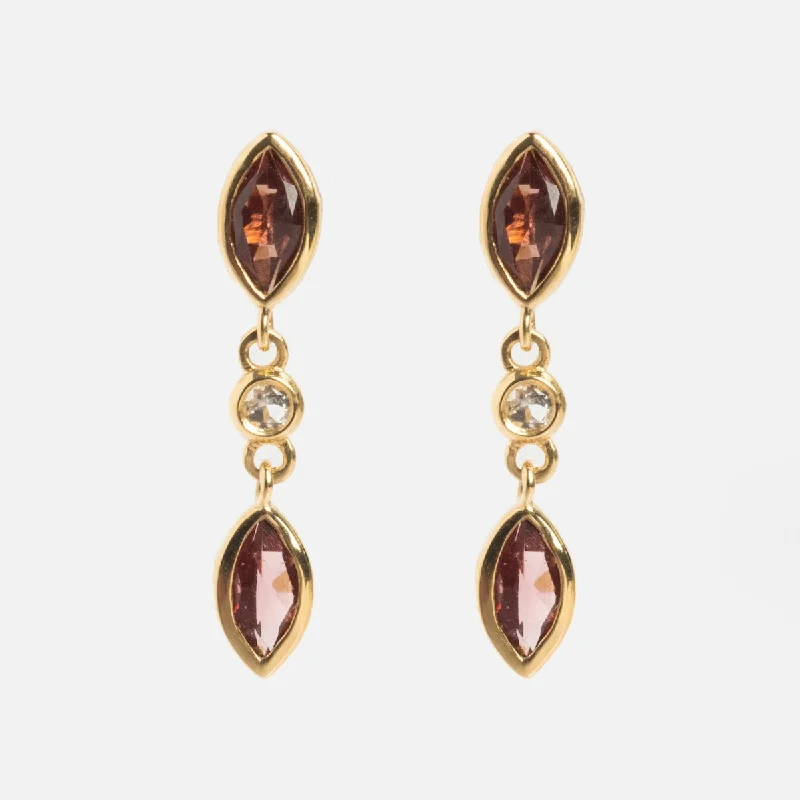 Amethyst drop earrings for a touch of purple eleganceSolid Gold 2025 January Capsule Delicate Garnet Drop Earrings