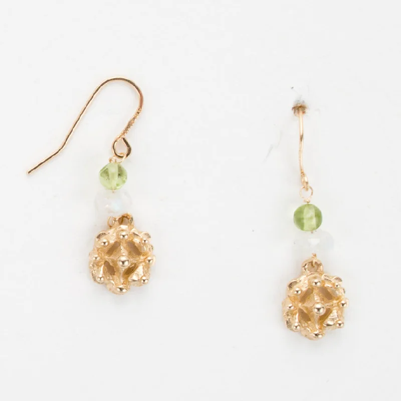 Waterproof drop earrings for beach or poolside wear14kt Baroque Stud