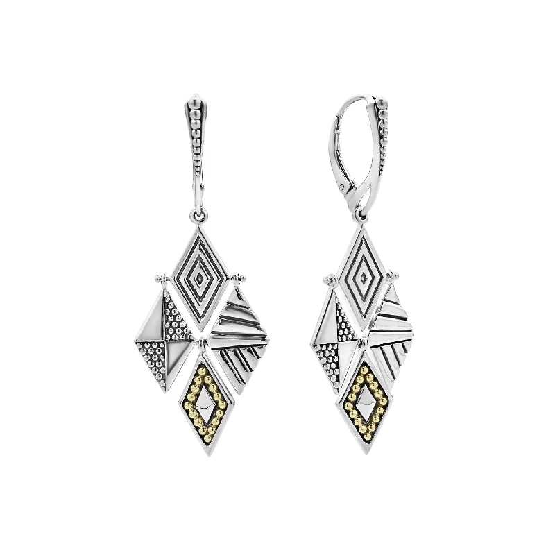 Animal - print drop earrings for a bold and trendy statementSignature Caviar Two-Tone Drop Earrings