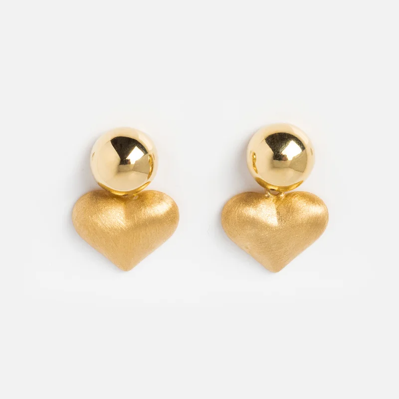 Sparkly drop earrings with a high - shine finishHeart Drop of Love Studs