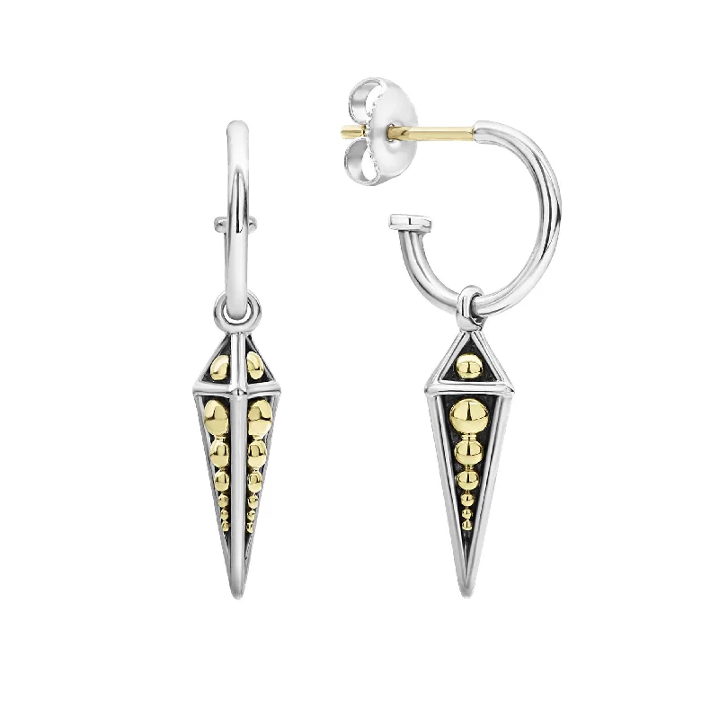 Matte - finish drop earrings for a sophisticated and understated lookKSL Drop Pyramid Hoop Earrings