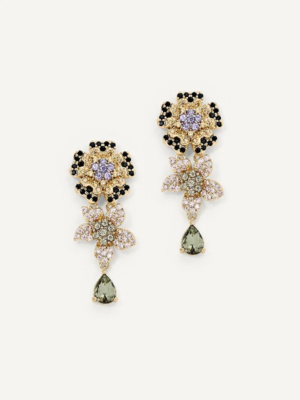 Floral - themed drop earrings for a feminine and romantic feelVivian Drops