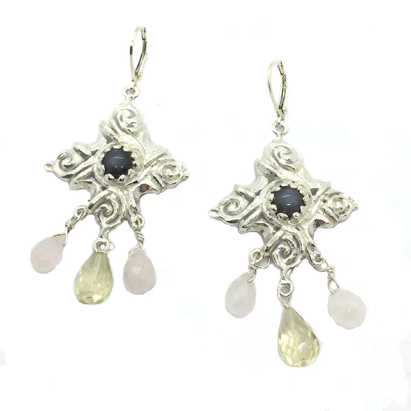 Hypoallergenic drop earrings for sensitive earsSun Burst Earring