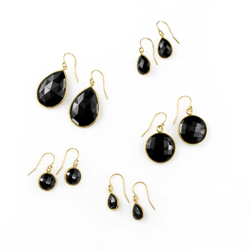 Geometric - shaped drop earrings with a contemporary designBlack Onyx Earrings