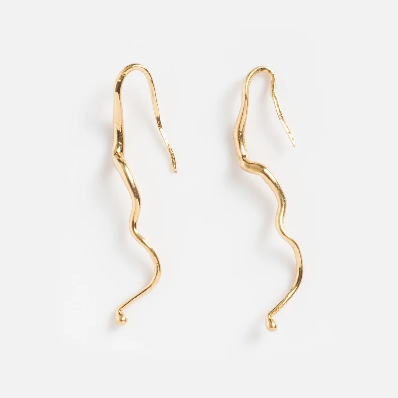 Clip - on drop earrings for non - pierced earsLine Study Earrings