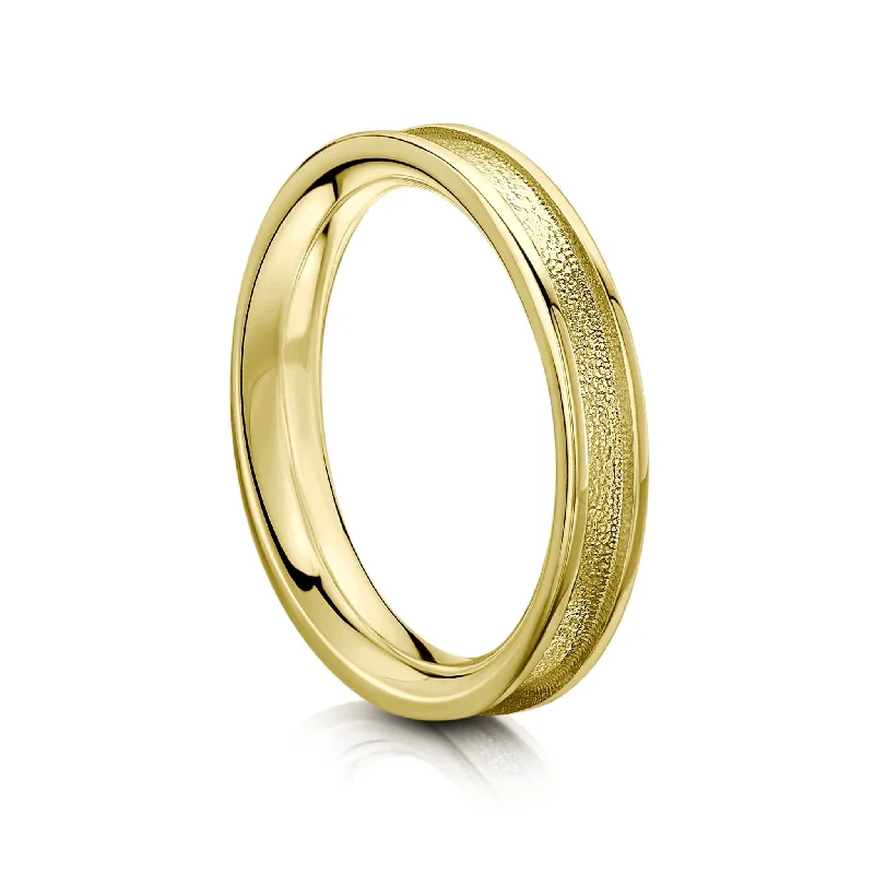 Two - Tone Gold and Silver Wedding Bands with a Twist Design for a Contemporary and Eye - Catching StyleHalo Ring in 18ct Yellow Gold