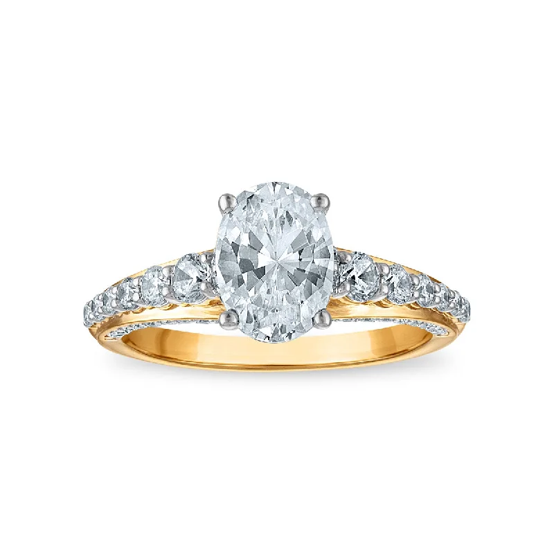 Pearl - and - Diamond - Studded Wedding Bands in White Gold for a Feminine and Elegant TouchRed Hot Deal 2-1/4 CTW Lab Grown Diamond Engagement Ring in 10KT Yellow Gold