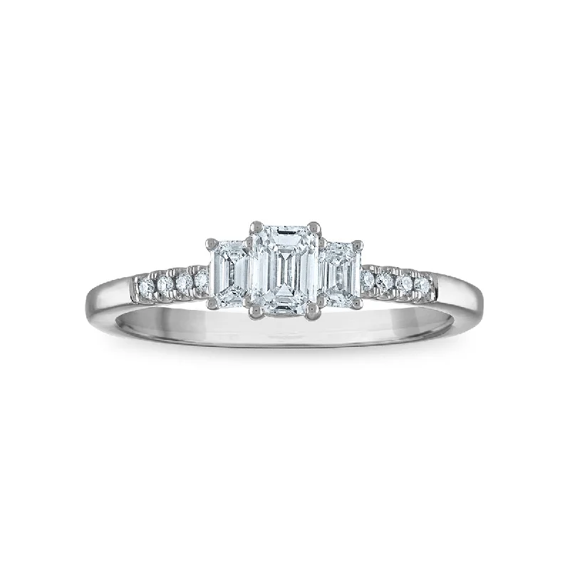 Custom - Engraved Titanium Wedding Bands with Personalized Messages for a One - of - a - Kind and Sentimental PieceSignature EcoLove 1/2 CTW Lab Grown Diamond Ring in 14KT White Gold