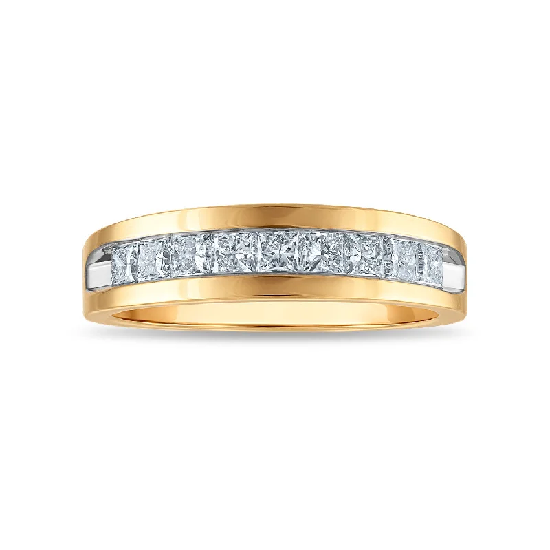 Vintage - Style Filigree Wedding Bands in 14K Gold for a Romantic and Antique - Inspired AestheticSignature EcoLove 1 CTW Lab Grown Diamond Set Ring in 14KT Yellow Gold