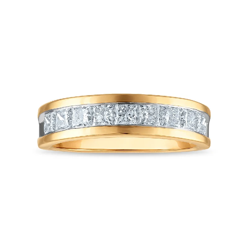 Moissanite - Set Wedding Bands in Yellow Gold for a Sparkling and Ethical Alternative to DiamondsSignature EcoLove 2 CTW Lab Grown Diamond Wedding Ring in 14KT Yellow Gold