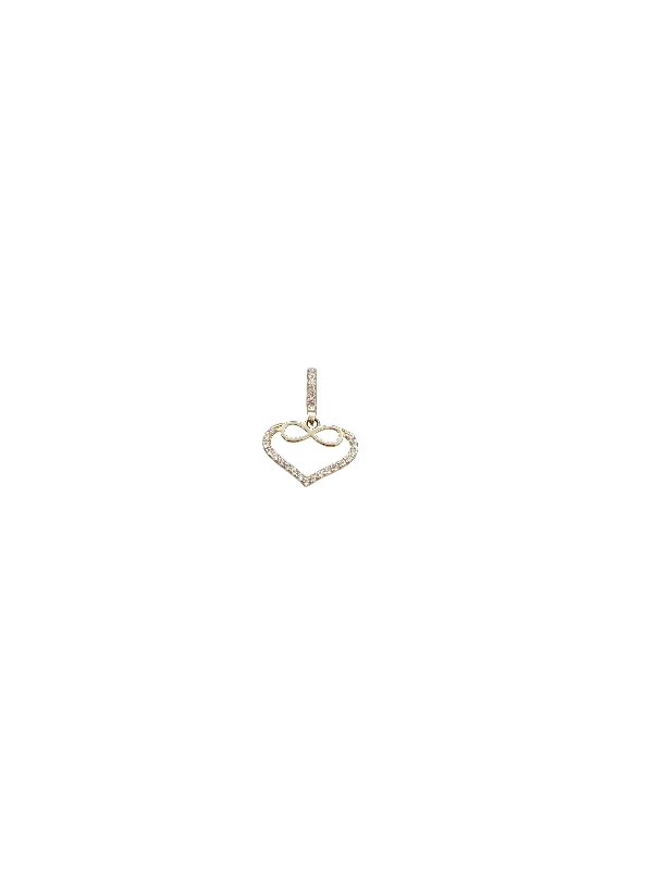 Magnetic - Locking Pendant with Hidden Compartment for Secret MessagesCZ Infinity Heart Pendant (14K)